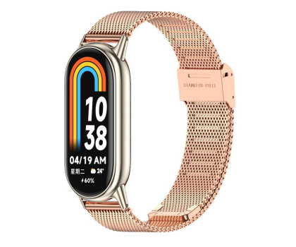 Pasek i akcesoria do zegarków TECH-PROTECT Milaneseband do Xiaomi Mi Band 8 / 8 NFC / 9 rose gold